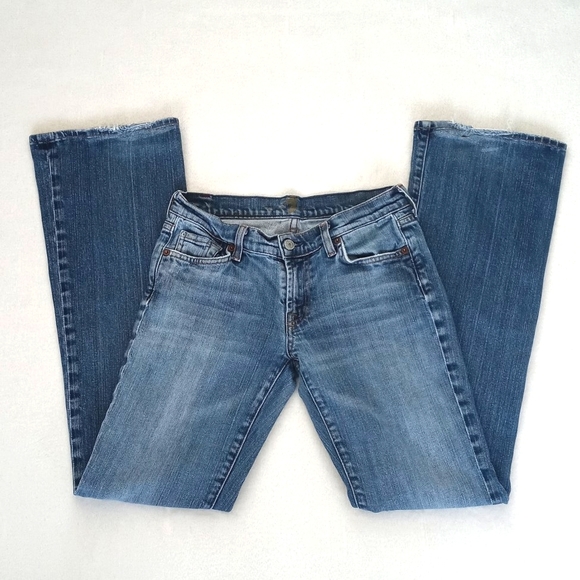 Gorgeous 7 for All Mankind Low Rise Bootcut Denim Jeans 27 (Medium Wash Blue) - Picture 5 of 16
